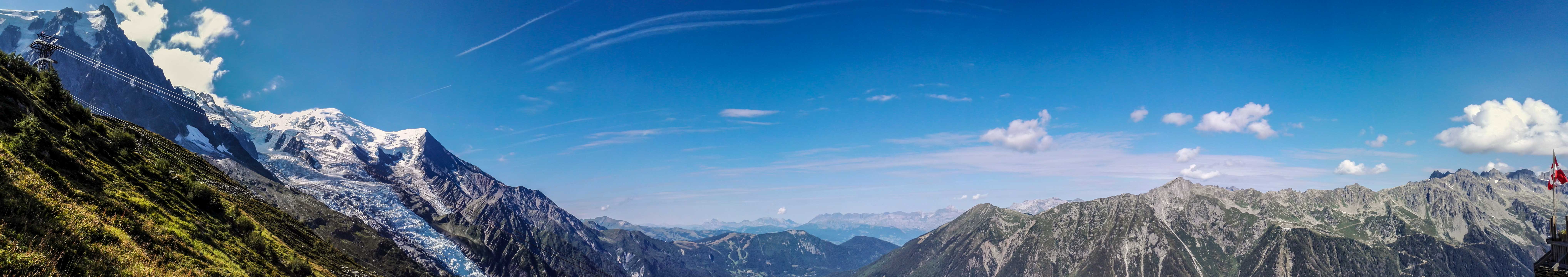 Panorama Massif du Mont Blanc Aiguilles Rouges Chamonix